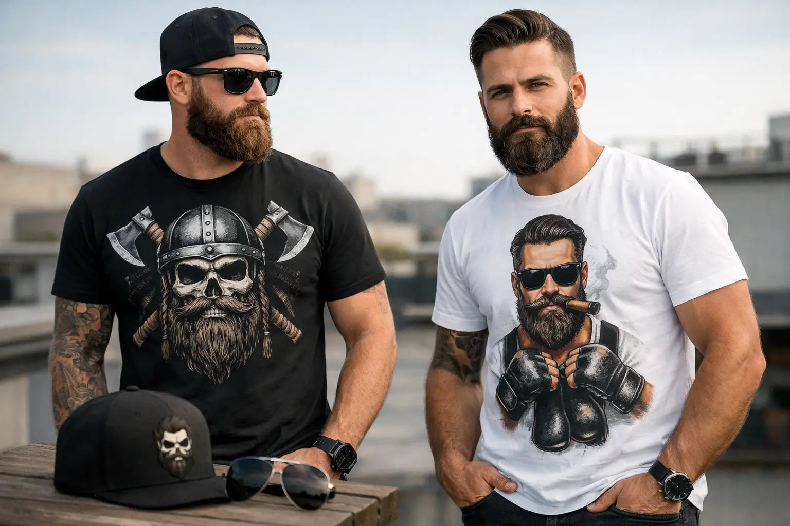 Beard T Shirts for Men met Ballen en Baard